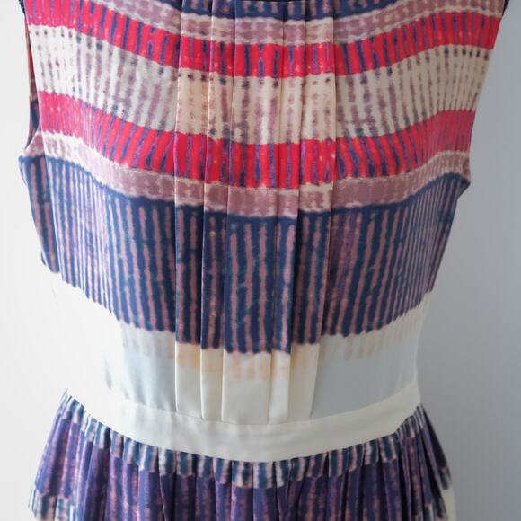 Rachel Roy purple and pink pleated fit and flare dress size 6 S - Picture 2 of 8